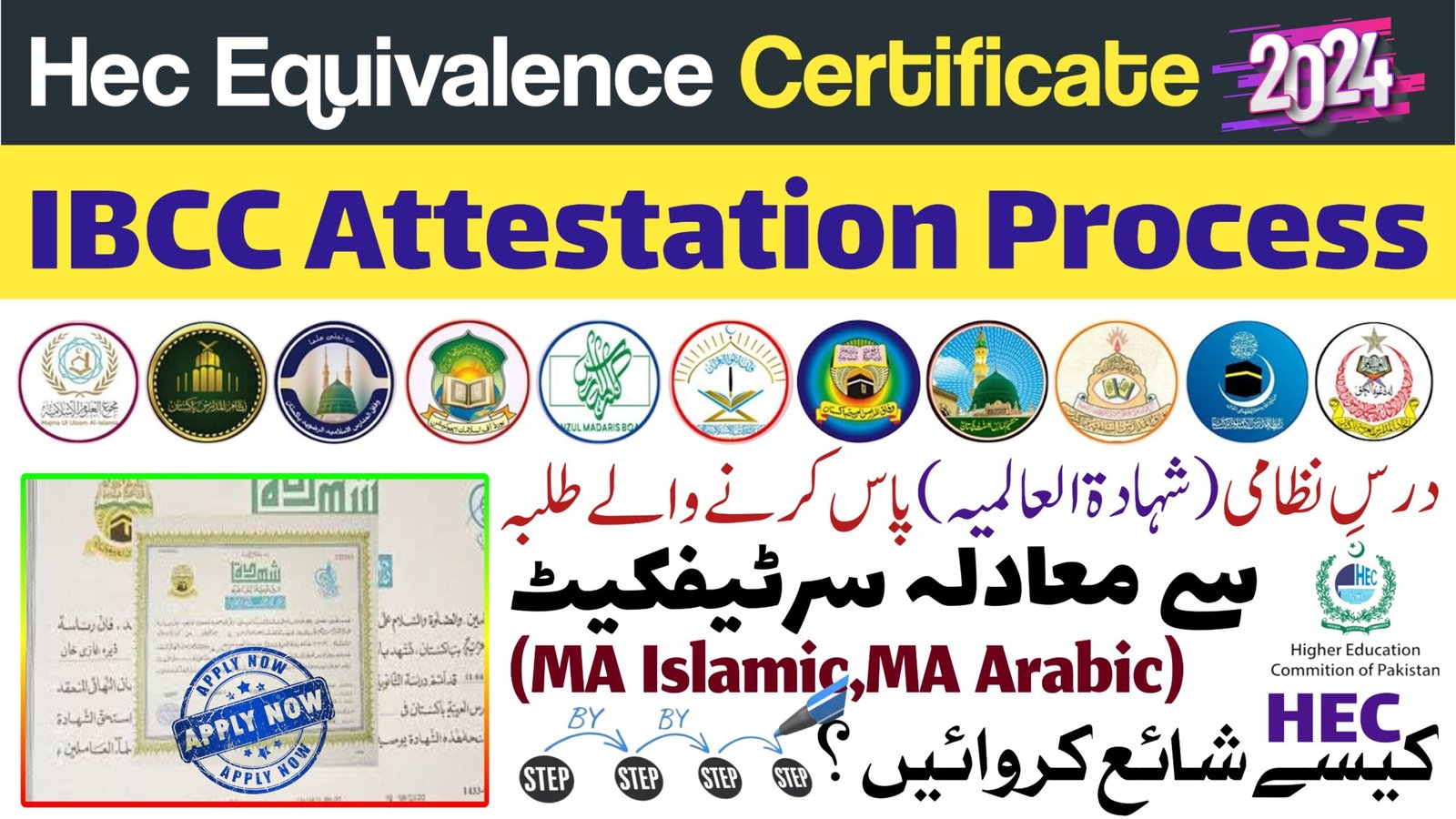 How to apply for hec attestation and ibcc attestation process for tanzeem ul madaris students
